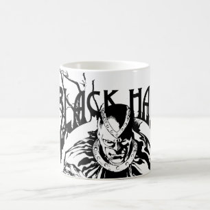 Grafische Collage der schwarze Hand0, Schwarzweiss Kaffeetasse