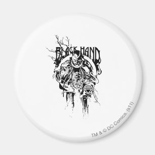 Grafische Collage der schwarze Hand0, Schwarzweiss Magnet