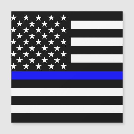 Grafische Dekoration der American Thin Blue Line Magnetkarte (Vorderseite)