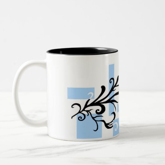 Grafische Druck-Tasse Zweifarbige Tasse (Links)