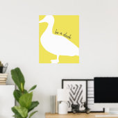 Grafische Ente als Ente Poster (Heimbüro)