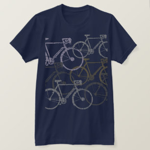Grafische Fahrräder . Fahrräder Blau T-Shirt
