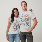 Grafische Fahrräder/Fahrradfahrer T-Shirt (Unisex)