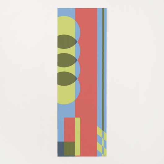 Grafische Farben und Formen Yogamatte (Rückseite)