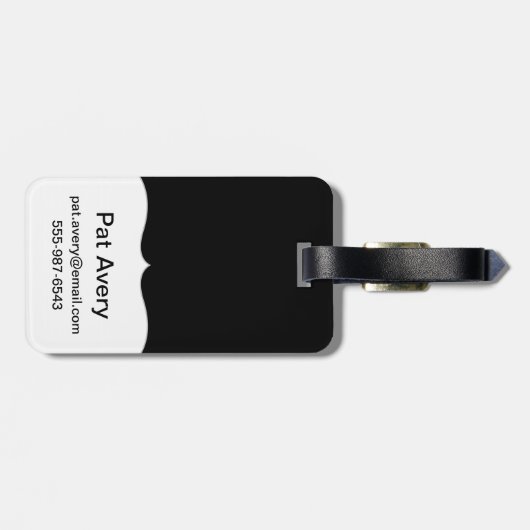 Grafische Fliesen Gepäckanhänger (Rückseite horizontal)