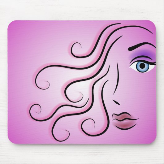 Grafische Frau Mousepad (Vorne)