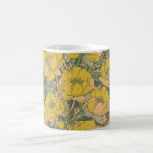 Grafische Frühlingstrollius-Blume Kaffeetasse (Mittel)