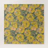 Grafische Frühlingstrollius-Blume Puzzle (Horizontal)