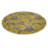 Grafische Frühlingstrollius-Blume Schneidebrett (Ecke)