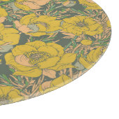 Grafische Frühlingstrollius-Blume Schneidebrett (Ecke)