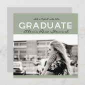 Grafische Graduierungspartei für moderne Architekt Einladung (Vorne/Hinten)