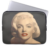 Grafische graue Marilyn Laptopschutzhülle (Vorderseite)