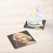 Grafische graue Marilyn Rechteckiger Pappuntersetzer (Vor Ort)