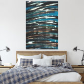 Grafische Grunge-Welle Leinwanddruck (Insitu (Schlafzimmer))