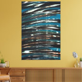 Grafische Grunge-Welle Leinwanddruck (Insitu (Wohnzimmer))
