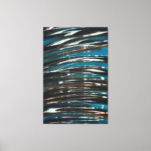 Grafische Grunge-Welle Leinwanddruck