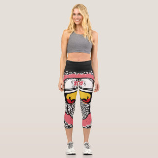 Grafische Harmonie: nigo Inspirierte Keith Haring  Capri Leggings