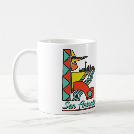 Grafische Kaffee-Tasse San Antonio Kaffeetasse (Links)