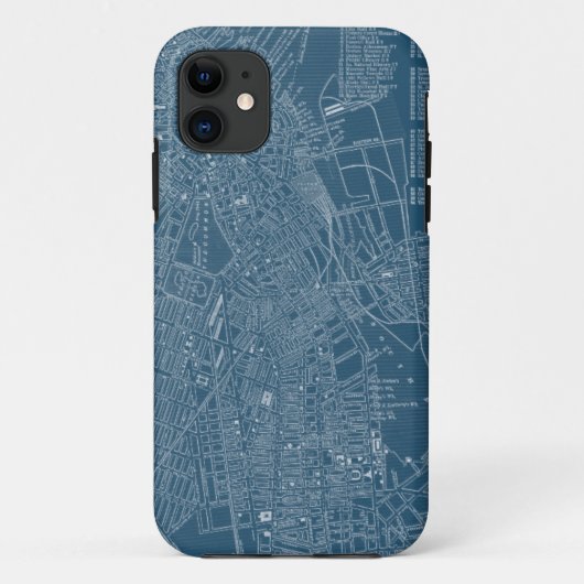 Grafische Karte von Boston Case-Mate iPhone Hülle (Rückseite)