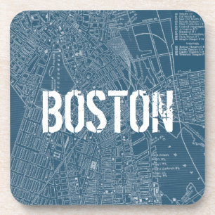 Grafische Karte von Boston Getränkeuntersetzer