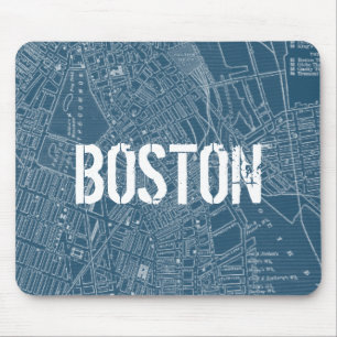Grafische Karte von Boston Mousepad