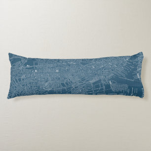 Grafische Karte von Boston Seitenschläferkissen