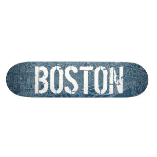 Grafische Karte von Boston Skateboard