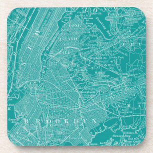 Grafische Karte von New York Untersetzer