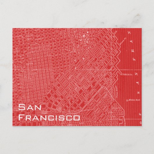 Grafische Karte von San Francisco (Vorderseite)