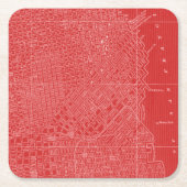 Grafische Karte von San Francisco Rechteckiger Pappuntersetzer (Vorderseite)