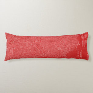 Grafische Karte von San Francisco Seitenschläferkissen