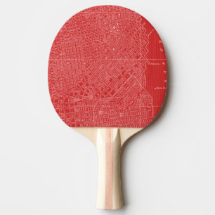 Grafische Karte von San Francisco Tischtennis Schläger