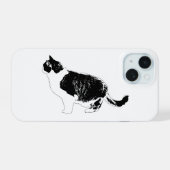 Grafische Katze, Soft Guard iPhone 15 Hülle (Rückseite (Horizontal))
