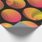 grafische Kreise nahtloses Muster in Orangenfeuer Geschenkpapier (Ecke)