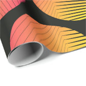 grafische Kreise nahtloses Muster in Orangenfeuer Geschenkpapier (Rolleneckpunkt)