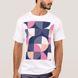 Grafische Kreise Nahtloses Vintage-Muster T-Shirt