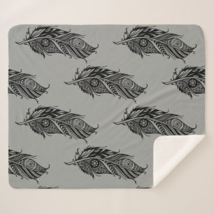 Grafische Kunst Moderne Feather Tribal Art Sherpadecke