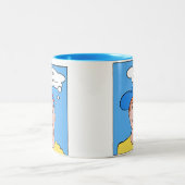 Grafische Kunst: Typ mit Kappe u. kundengerechter Zweifarbige Tasse (Mittel)