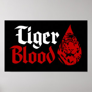 Grafische Kunst-Wand-Plakat des Tiger-Blut-$19,95 Poster