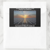 Grafische Linien helfen uns, Flat Earth zu visuali Rechteckiger Aufkleber (Tasche)