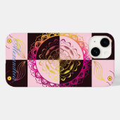 Grafische Mandala Art, Mystic Checkerboard Case-Mate iPhone Hülle (Rückseite (Horizontal))