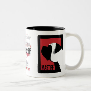 Grafische Mastiff-Tasse Zweifarbige Tasse