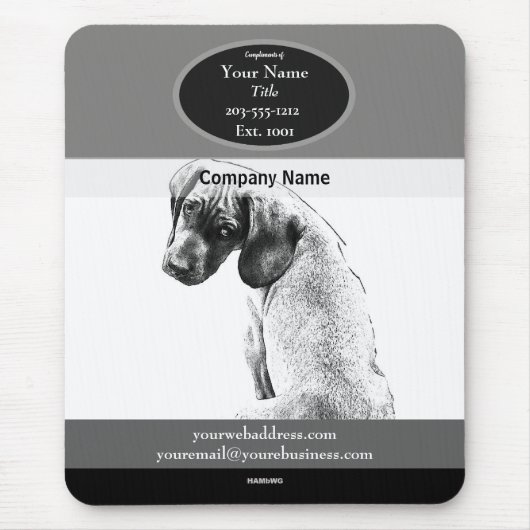 Grafische Maus-Pad für Hunde - HAMbyWG Mousepad (Vorne)