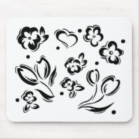Grafische Mausunterlage der Blume