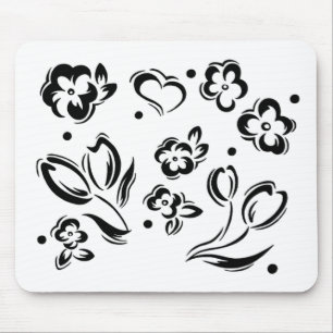 Grafische Mausunterlage der Blume Mousepad