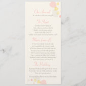 Grafische moderne Blume Blütenblätter Hochzeitsmen Menükarte (Rückseite)