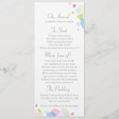 Grafische moderne Blume Blütenblätter Hochzeitsmen Menükarte (Rückseite)