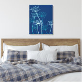 Grafische moderne Blume Chervil Leinwand (Insitu (Schlafzimmer))