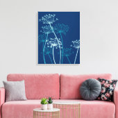 Grafische moderne Blume Chervil Leinwand (Insitu (Wohnzimmer))