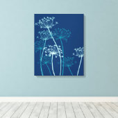 Grafische moderne Blume Chervil Leinwand (Insitu (Holzboden))